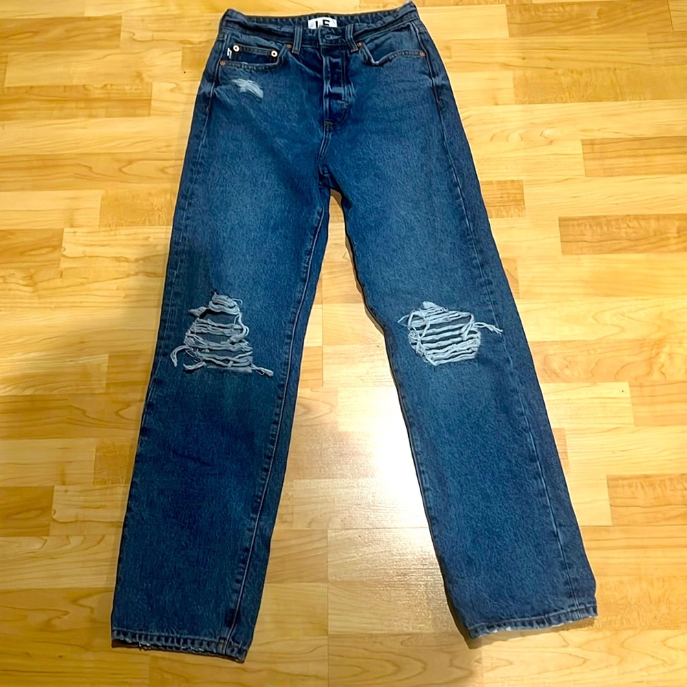 LOVERS AND FRIENDS high rise straight jeans